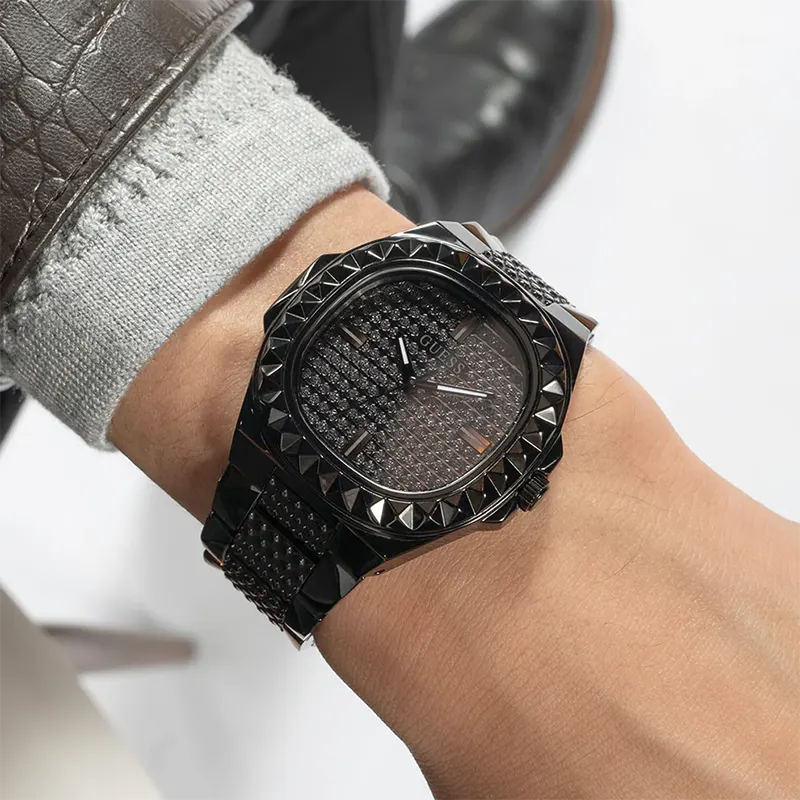 Guess Rebellious Black Dial Ladies Fashion Watch- GW0601L2